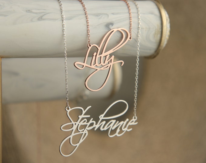 Name Necklace for Women Dainty Christmas Gift for Her Personalized Name Necklace Customize Your Name Jewelry Script Font Necklace stylish