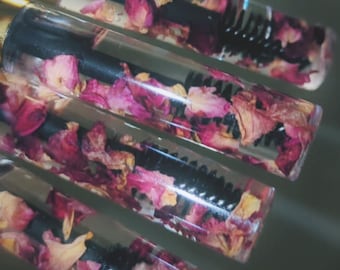 Rosé Lash & Brow Growth serum | Organic Lash + Brow Oil | Castor oil, Rose petals, Chamomile Infused | Lash Health | Grow Eyebrows