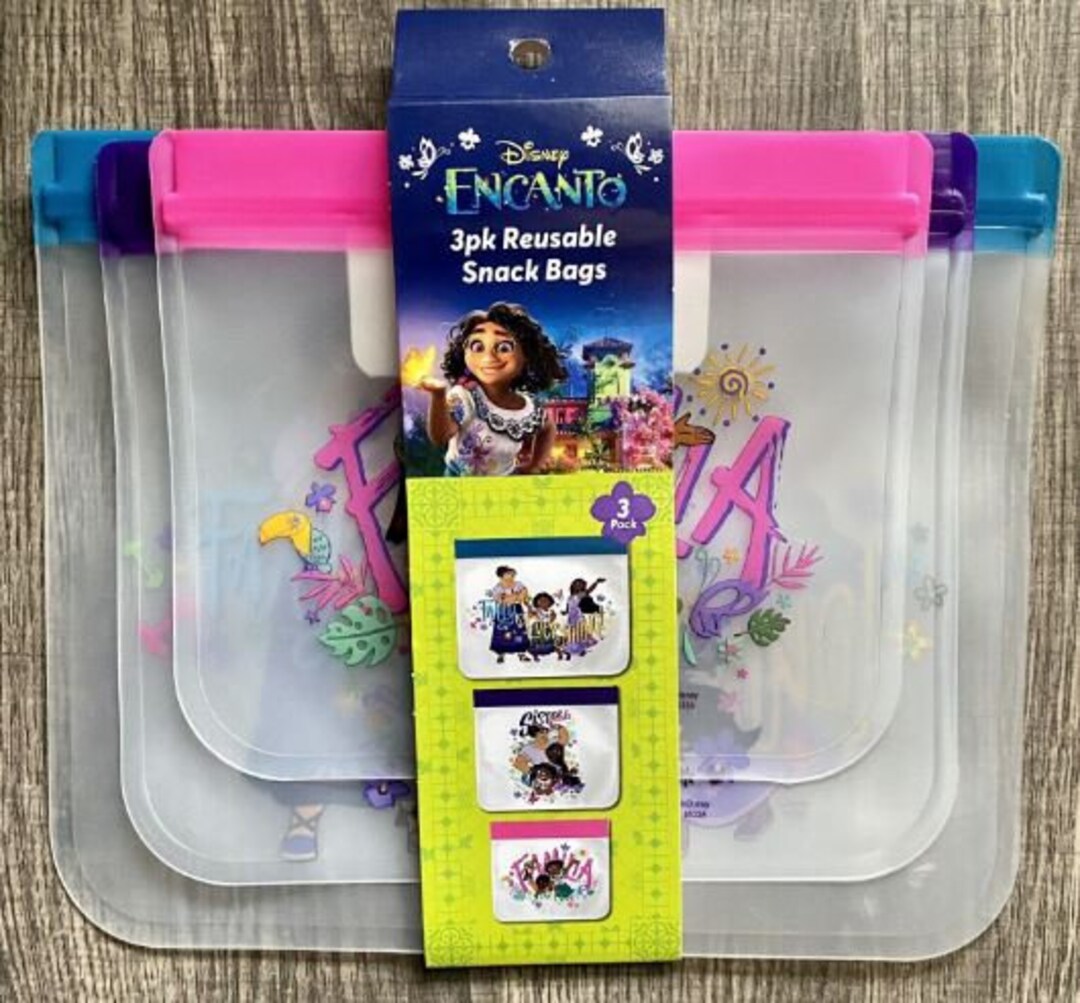 Reusable Zip Snack Bags Three Sizes Encanto Sisters Etsy