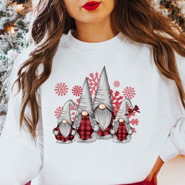 Christmas Gnomes Sweatshirt | Cute Gnomes T-shirt | Merry Christmas T-shirt | Gnome For The Holidays Shirt | Cute Christmas Tee | XMAS Gift