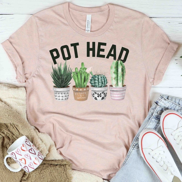 Pot Head Shirt For Women, Plant Lover Shirt, Gardening T-shirt For Women, Plant Shirt, Plant Mom Tee, Plant Lady Shirt, Plant Lover Gift