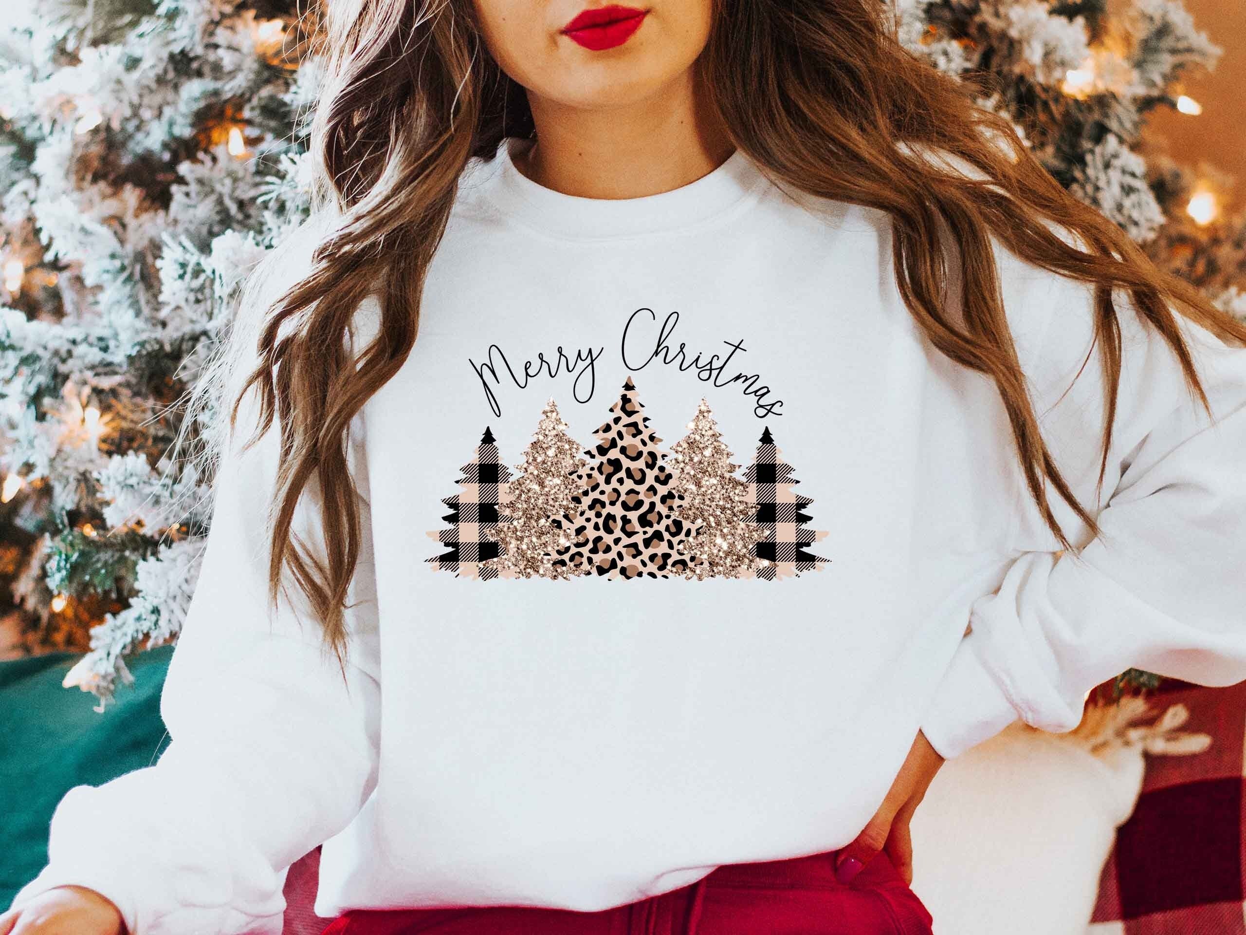 Christmas T Shirt Leopard Tree - Etsy