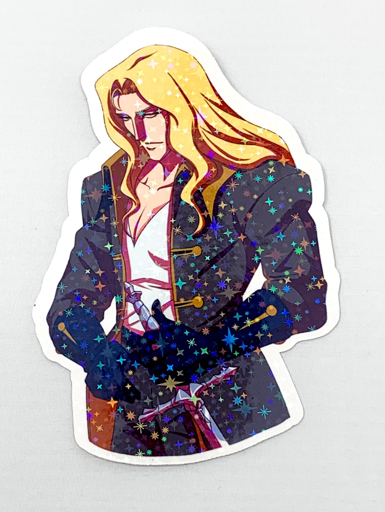 Castlevania - Alucard Fanart Holographic Vinyl Sticker - Waterproof ...