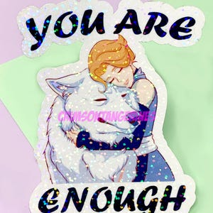 Castlevania - Alucard and Sypha motivational Matte vinyl sticker 3 by 3.5 inches - fanart