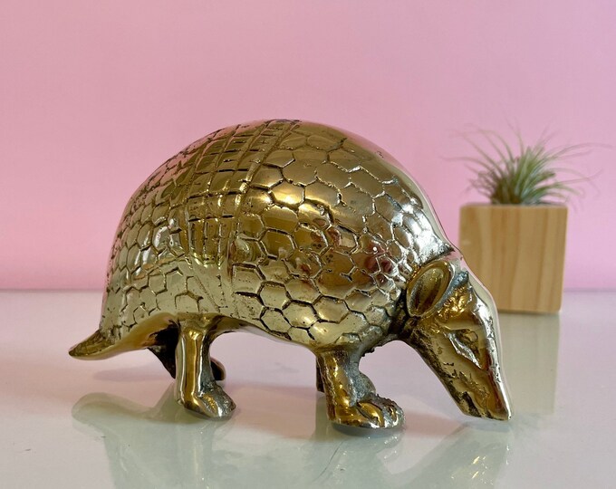 Brass Armadillo Statue Vintage Armadillo Decor Brass Texas Gift Armadillo Gift Desert Decor