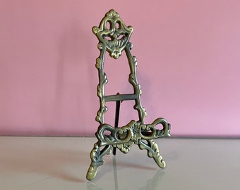 7 or 9 Brass Art Easel / Ornate French Art Display Stand / French