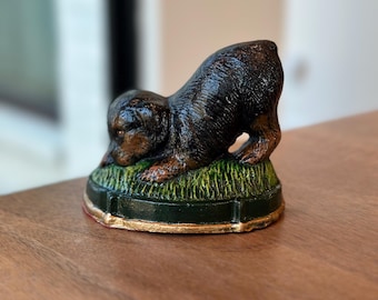 Cast Iron Puppy Rottweiler Doorstop; Rottweiler Gift; Gift for Rottweiler Lover