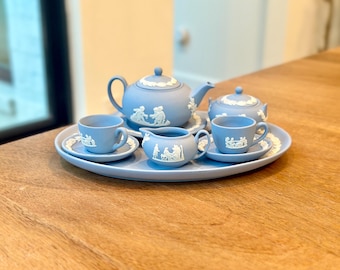 Rare Vintage Wedgwood Pink Jasperware Miniature Tea Set - Etsy