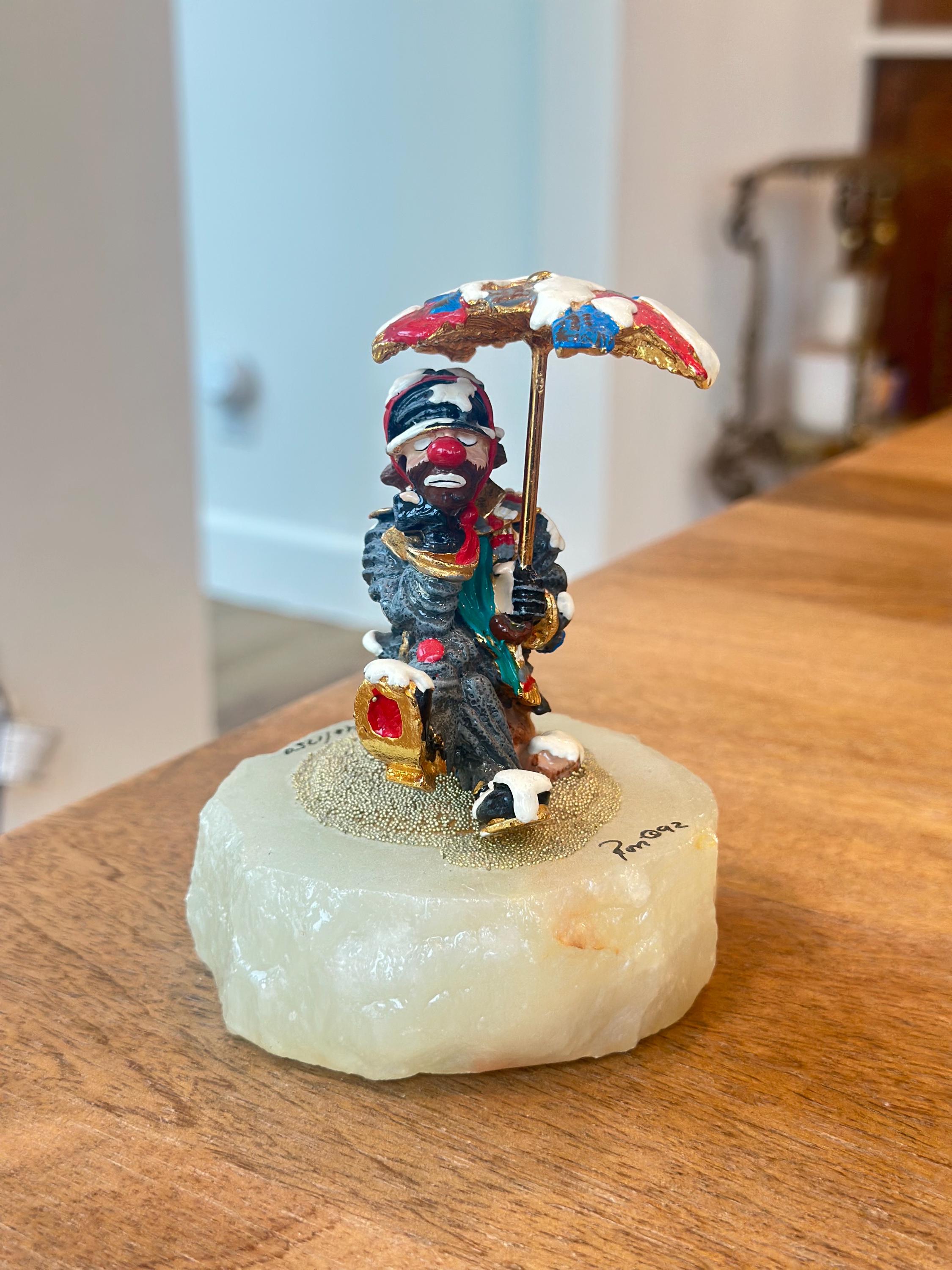 Signed Ron Lee Snowdrifter Clown Onyx Base; Ron Lee Clown 1992 - Etsy