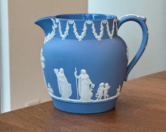 ヴィンテージ ウェッジウッド イングリッシュ ジャスパーウェア 花瓶 ヴィンテージ ウェッジウッド イングランド ジャスパーウェア ティール