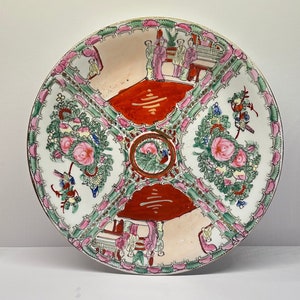 Vintage Early 20th Century Asian Porcelain Plate; 10” Hand Painted Plate