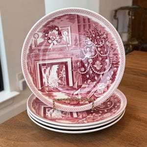Josiah Wedgwood & Sons Christmas Eve Plates Set of 4; Wedgwood and Son Christmas Salad Plate