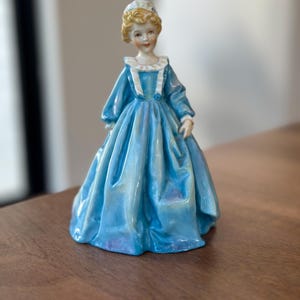 Signed Royal Worcester Grandmother’s Dress Figurine 3081; Antique Bone China Figurine