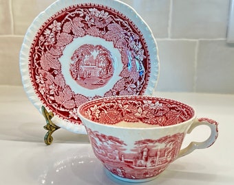 Mason’s Vista Pink Tea Cup and Saucer