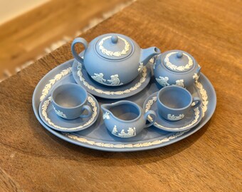 置物 miniature Blue JASPER WARE Set miniature Blue JASPER WARE Set