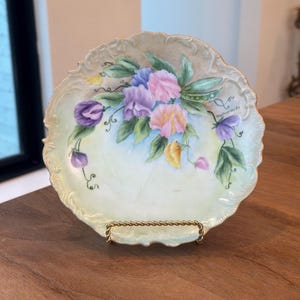 Bavaria Hand Painted Floral Plate Porcelain