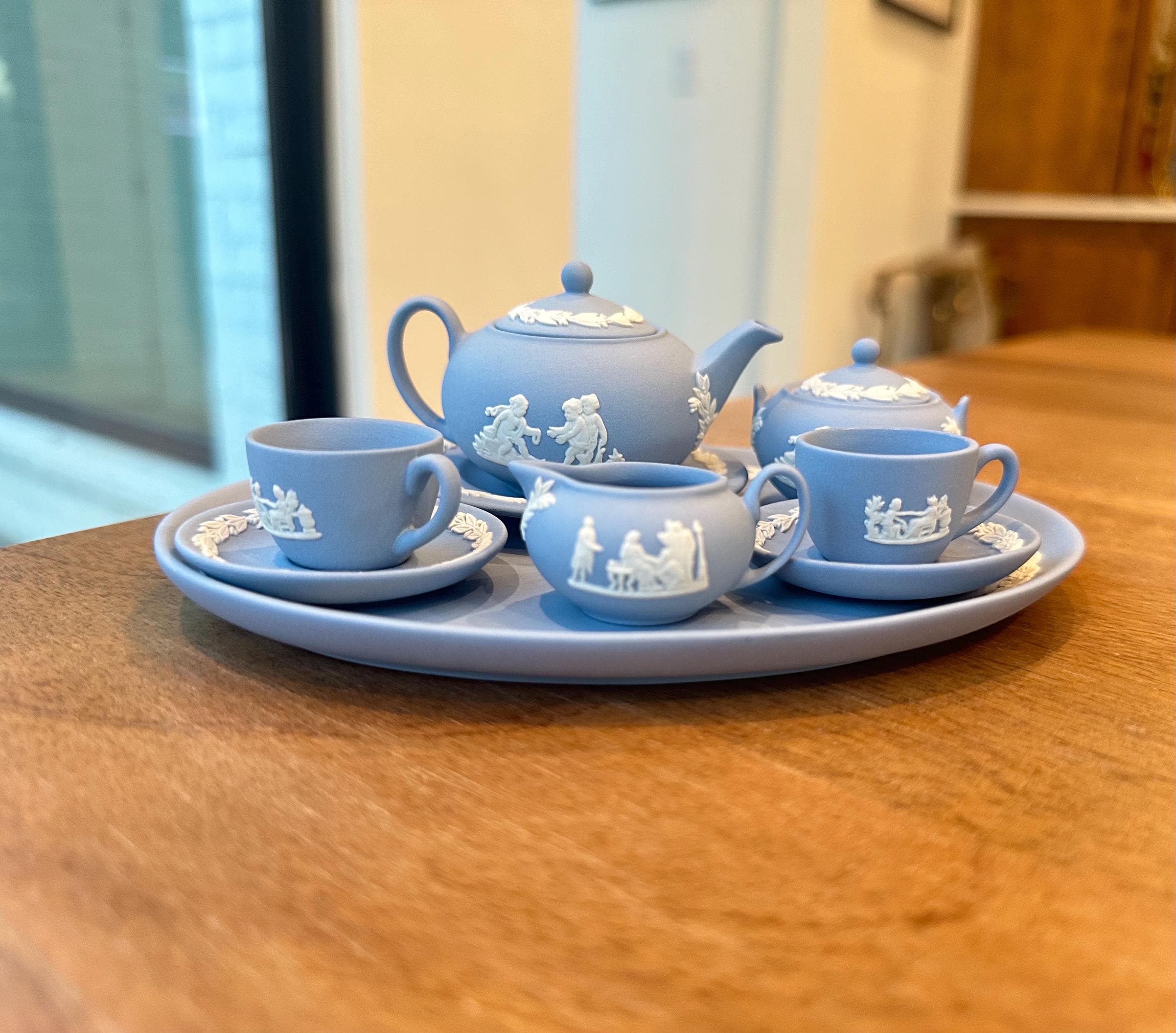 Wedgwood Jasperware Blue Miniatures - Etsy