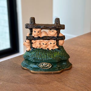 Gusseisen Schwein Türstopper; Schwein Geschenk