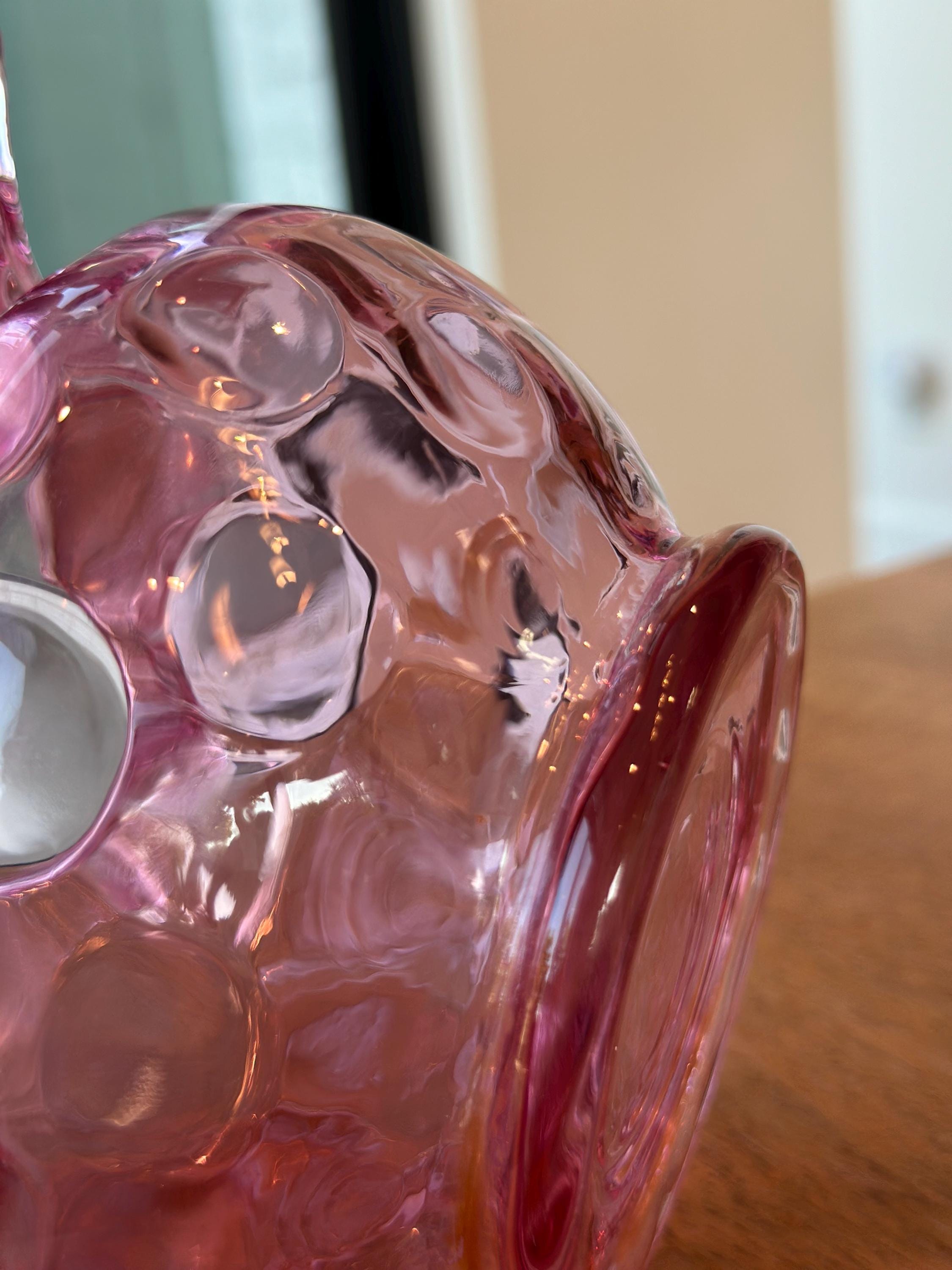 ヴィンテージ フェントン 花瓶 コイン ドット クランベリー ガラス