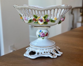 アンティークドレスデン磁器コンポート – カール・リヒャルト・クレム
