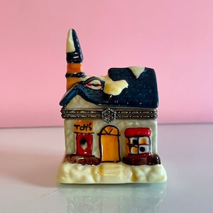 Toy Store Trinket Box; Toy Trinket Box; Vintage Trinket Box; Porcelain Hinged Trinket Box
