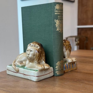 Vintage Lion Bookends - Etsy