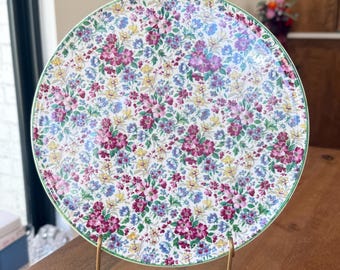 Royal Tudor Ware Floral Chintz 11-1/4" Runde Kuchenplatte Barker Bros