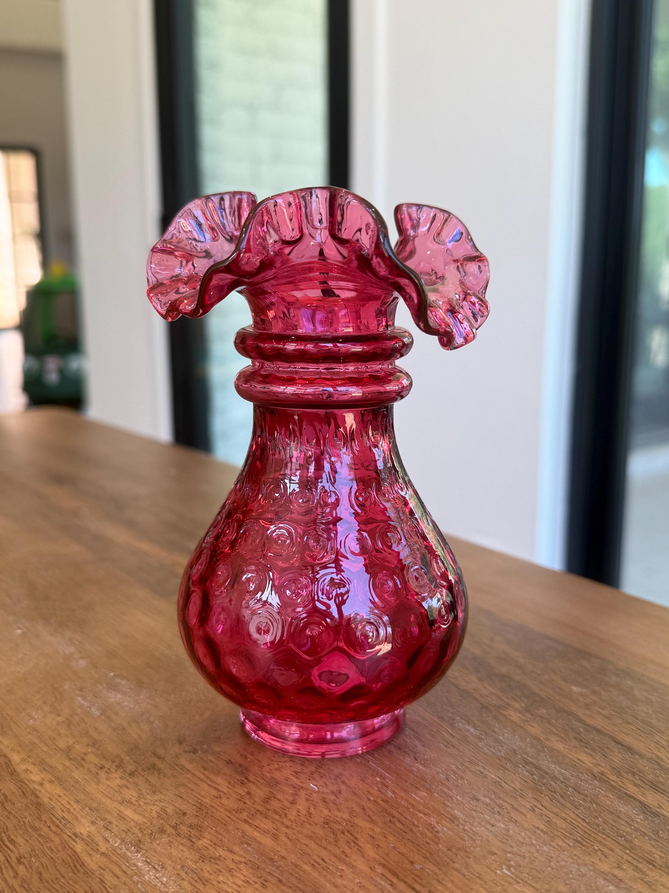 Fenton Ruffled Vase - Etsy
