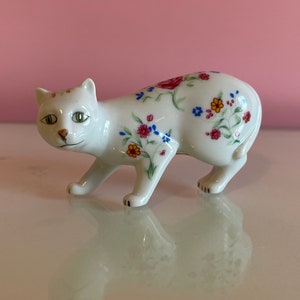 Franklin Mint Cat; Franklin Mint Curio Cabinet Cat; Vintage Franklin Mint 1988