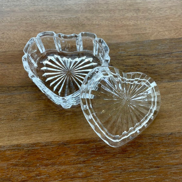 Glass Heart Box Etsy