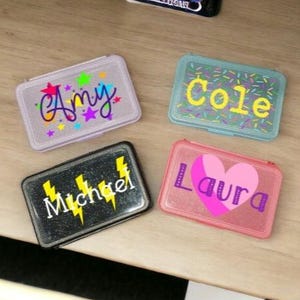 Individual Pencil box, Personalized pencil cases, Custom pencil box, Fancy pencil box, Sprinkles pencil box, Colorful pencil cases