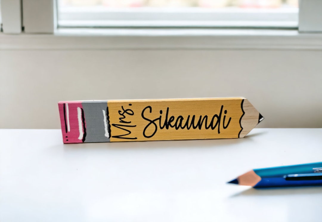 Custom Teacher Gifts, Personalized Teacher Pencil Sign, Wooden Teacher ...