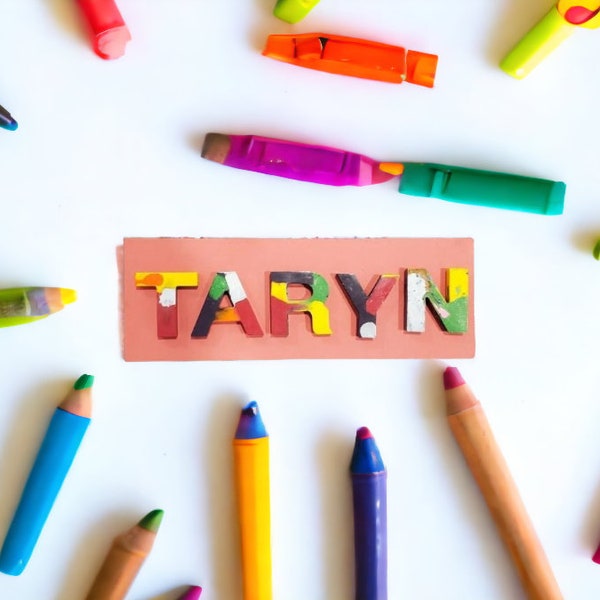 Personalized Crayon names, Crayon letters, Easter Basket, Gifts for Kids, Birthday party favors, Custom crayon letters, Unique kids gifts