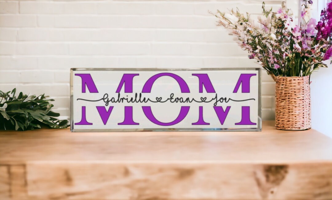 Mom Glass Tile, Personalized Name Tiles, Mothers Day Gifts, Mother