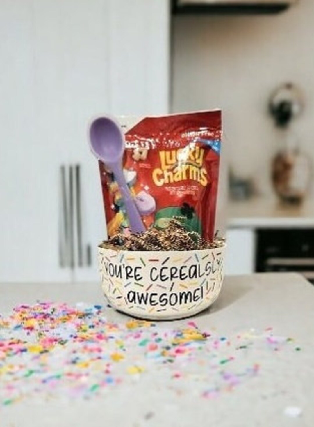 Birthday Cereal Bowl, Cereal Bowl Gift Set, Thank You Coworker