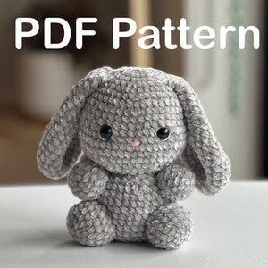 Cute Crochet Bunny Pattern, Amigurumi Crochet Pattern, PDF Crochet Bunny