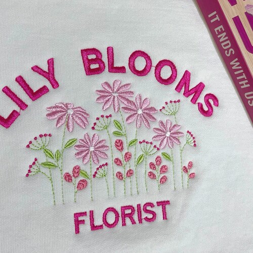 It Ends With Us Lily Bloom's Floral Shop Embroidered Etsy Hong Kong