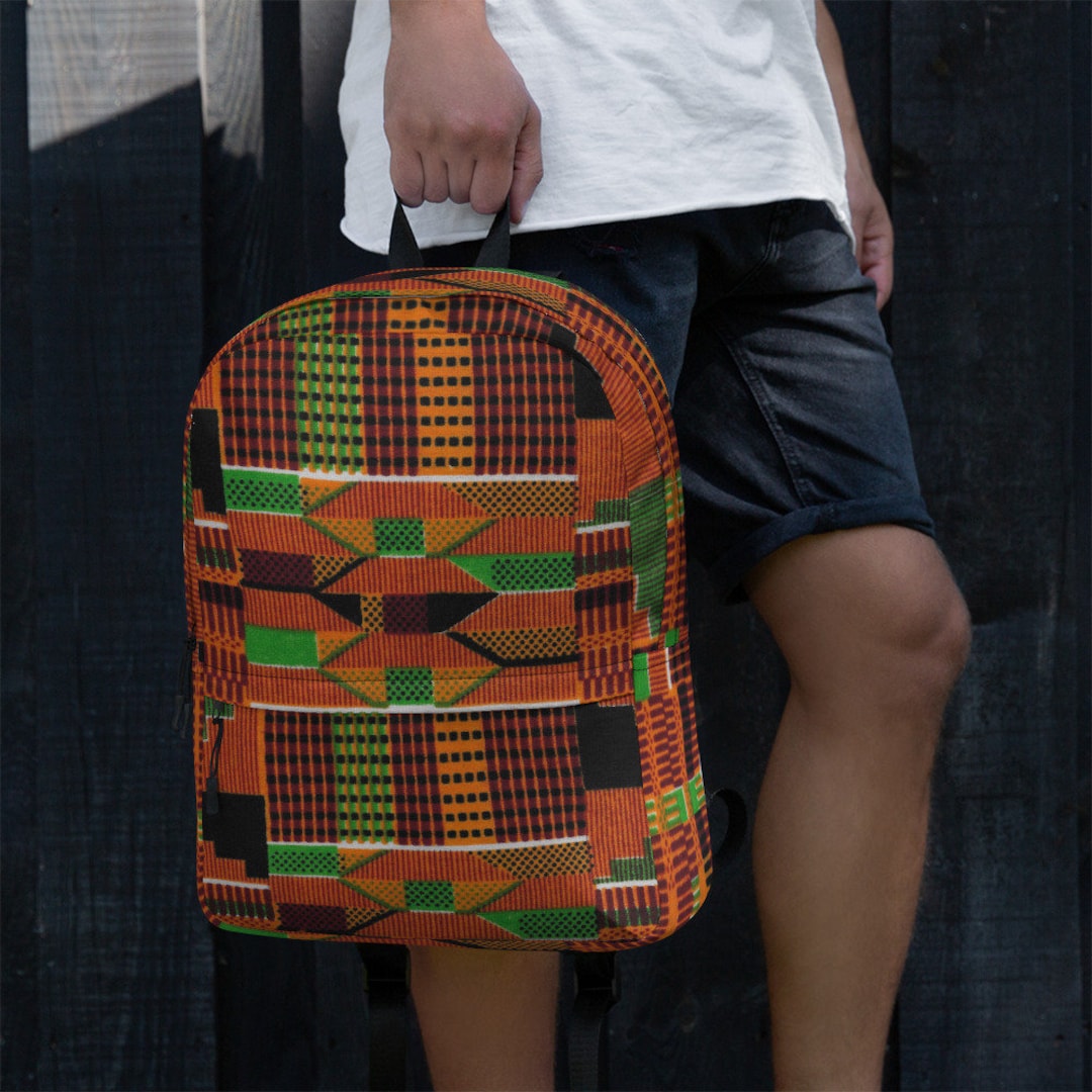 Afrocentric Kente Backpack With Laptop Pocket Etsy