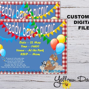 Teddy Bear Picnic; Party in the Park; Birthday Picnic; Teddy Bear Party; 1st Birthday;