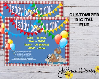 Teddy Bear Picnic; Party in the Park; Birthday Picnic; Teddy Bear Party; 1st Birthday;
