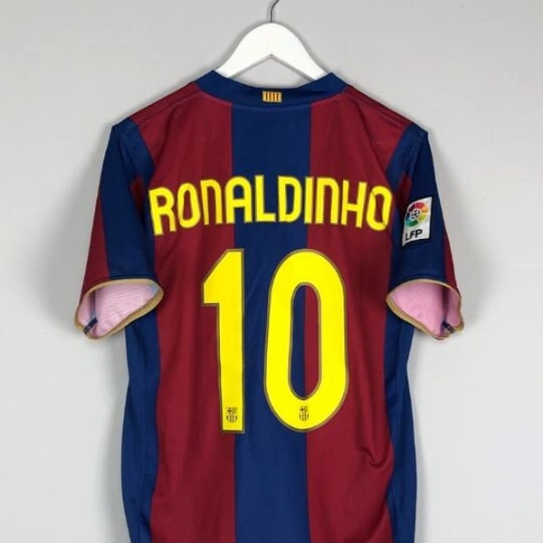 Maglia Bambino Ronaldinho Barcellona #10 - Edizione Limitata Stile Retrò (4-13 Anni) - Foto 8
