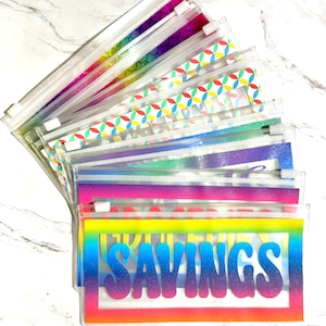 A6 Zipper Cash Envelopes | Budgeting System | Budgeting Envelopes | Personalized|PVC Envelopes Cash Stuffing | Sinking Funds| For A6 Binders
