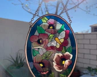 Anemone Flower stained glass