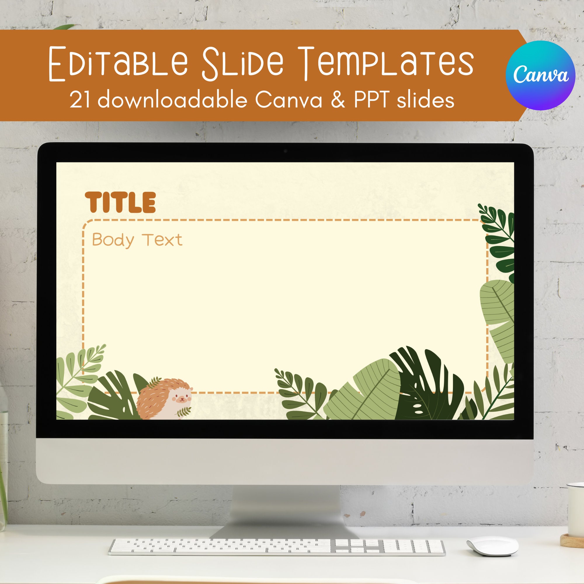 EDITABLE Classroom Slides Template Jungle Animal Slides 21 Canva