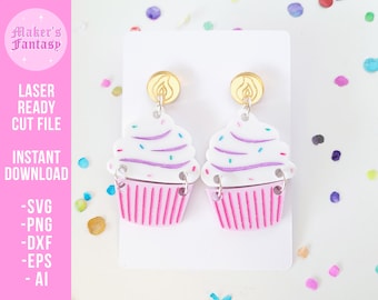 Cupcake Earrings Cut File