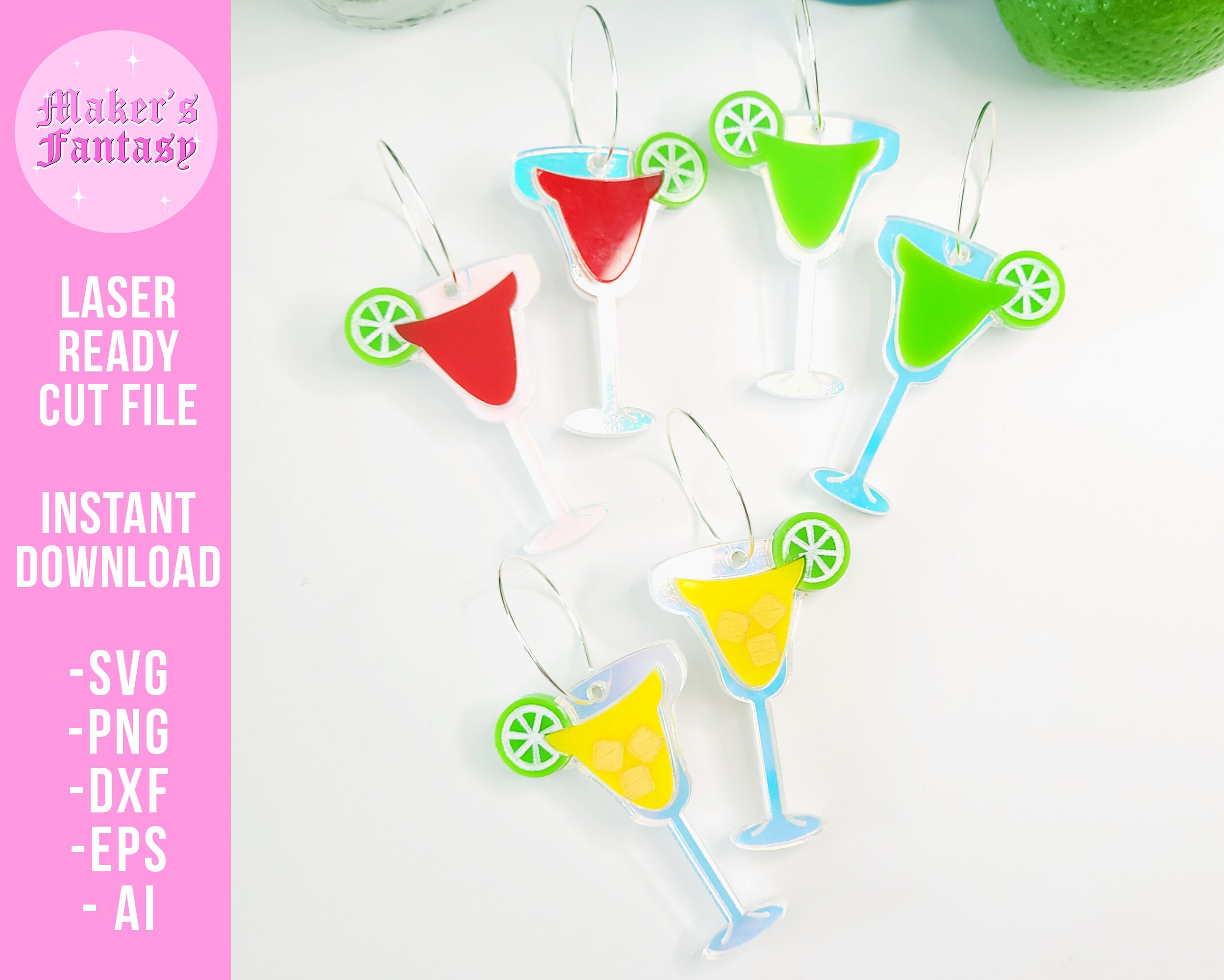 Margarita Earrings Cut File Etsy