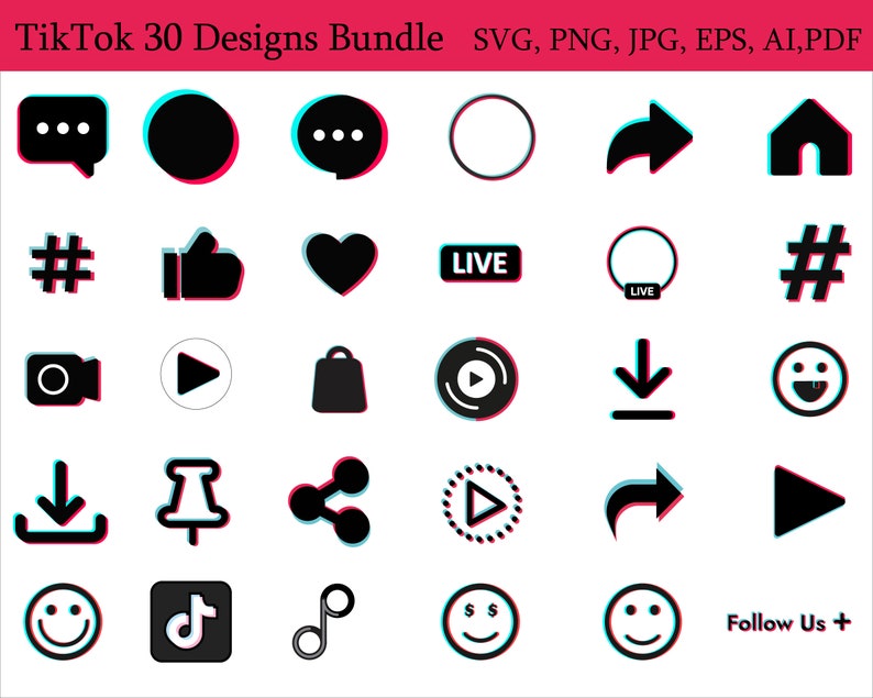 Tiktok Svg, Tiktok Png, Tik Tok Svg, Svg Files for Cricut, Tiktok