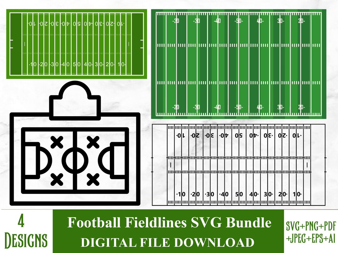 Football Field Lines Svg, Football Field Lines Png, Football Svg ...