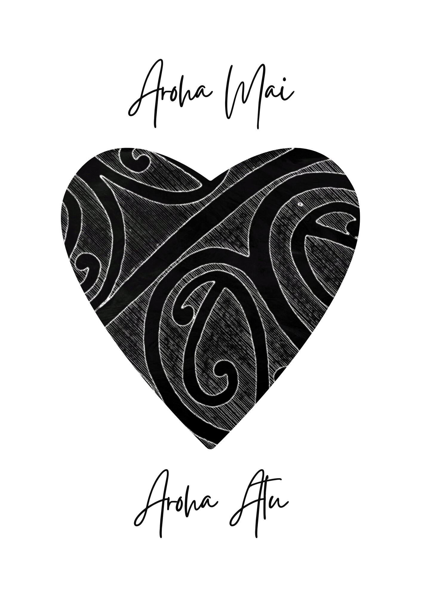 Aroha Mai, Aroha Atu – Māori Digital Wall Art – Love Quote Printable ...