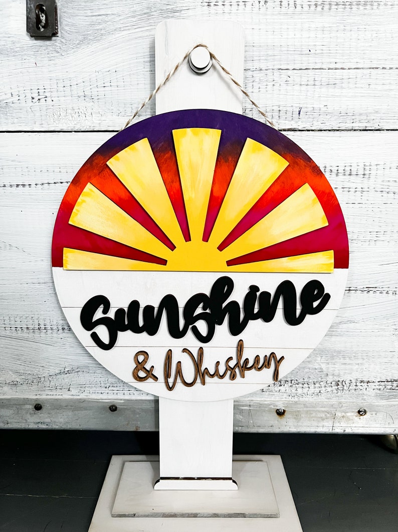 10" Sunshine & Whiskey Door Round DIGITAL DOWNLOAD ONLY - Etsy